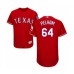 Men's Texas Rangers #64 C.D. Pelham Red Alternate Flex Base Authentic Collection Baseball Player Stitched Jersey