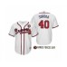 Men's 2019 Armed Forces Day Mike Soroka #40 Atlanta Braves White Stitched Jersey