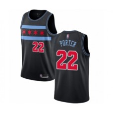 Men's Chicago Bulls #22 Otto Porter Authentic Black Basketball Jersey - City Edition