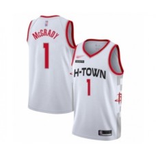 Men's Houston Rockets #1 Tracy McGrady Swingman White Basketball Stitched Jersey - 2019 20 City Edition