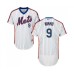 Men's New York Mets #9 Brandon Nimmo White Alternate Flex Base Authentic Collection Baseball Jersey