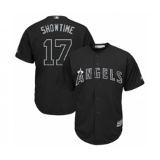 Men's Los Angeles Angels of Anaheim #17 Shohei Ohtani Showtime Authentic Black 2019 Players Weekend Baseball Jersey