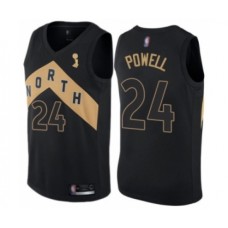 Men's Toronto Raptors #24 Norman Powell Swingman Black 2019 Basketball Finals Champions Jersey - City Edition