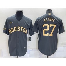 Men's Houston Astros #27 Jose Altuve Grey 2022 All Star Stitched Cool Base Nike Jersey