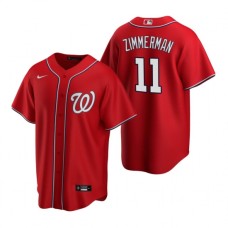 Men's Nike Washington Nationals #11 Ryan Zimmerman Red Alternate Stitched Baseball Jersey