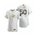 Men's Boston Red Sox #50 Mookie Betts Nike White Authentic Golden Edition Stitched Jersey