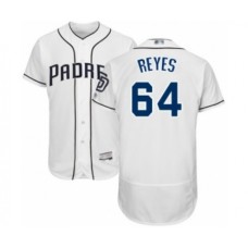 Men's San Diego Padres #64 Gerardo Reyes White Home Flex Base Authentic Collection Baseball Player Stitched Jersey