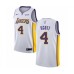 Men's Los Angeles Lakers #4 Byron Scott Authentic White Basketball Jersey - Association Edition