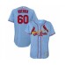 Men's St. Louis Cardinals #60 John Brebbia Light Blue Alternate Flex Base Authentic Collection Baseball Player Stitched Jersey