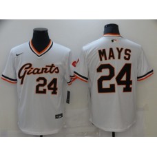 Men's Nike San Francisco Giants #24 Willie Mays Authentic White Stitched Jersey