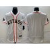 Men's Houston Astros Blank 2023 White Gold World Serise Champions Flex Base Stitched Jersey