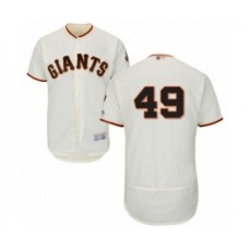 Men's San Francisco Giants #49 Jaylin Davis Cream Home Flex Base Authentic Collection Baseball Player Stitched Jersey