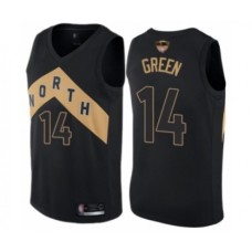 Men's Toronto Raptors #14 Danny Green Swingman Black 2019 Basketball Finals Bound Jersey - City Edition