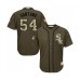 Men's Chicago White Sox #54 Ervin Santana Authentic Green Salute to Service Baseball Jersey