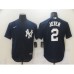 Men's New York Yankees #2 Derek Jeter Authentic Navy Blue Nike MLB Stitched Jersey