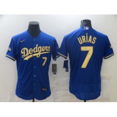 Men's Nike Los Angeles Dodgers #7 Julio Urias Blue Gold Authentic Stitched Jersey