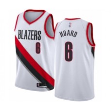 Men's Portland Trail Blazers #6 Jaylen Hoard Authentic White Basketball Stitched Jersey - Association Edition