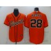 Men's San Francisco Giants #28 Buster Posey Orange Alternate Flex Base Authentic Collection Stitched Jersey