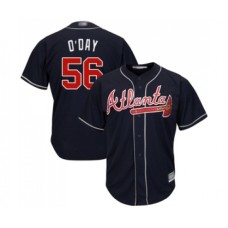 Men's Atlanta Braves #56 Darren O Day Replica Blue Alternate Road Cool Base Baseball Jersey