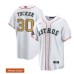 Men's Houston Astros #30 Kyle Tucker Nike White Gold 2023 Gold Collection Replica Player Stitched Jersey