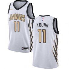 Men's Nike Atlanta Hawks #11 Trae Young Swingman White NBA Jersey - City Edition