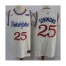 Men's 76ers #25 Ben Simmons Cream New City Edition Swingman Basketball Stitched Jersey