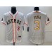 Men's Houston Astros #3 Jeremy Pena Number 2023 White Gold World Serise Champions Flex Base Stitched Jersey2