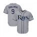 Men's Tampa Bay Rays #9 Jake Smolinski Replica Grey Road Cool Base Baseball Jersey