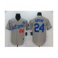 Los Angeles Dodgers #24 Kobe Bryant Gray Stitched Jersey