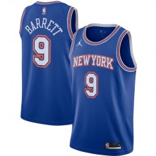 Men's New York Knicks #9 R.J. Barrett Jordan Brand Blue 2020-21 Swingman Stitched Jersey