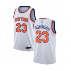 Men's New York Knicks #23 Mitchell Robinson Authentic White Basketball Jersey - Association Edition