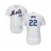 Men's New York Mets #22 Dominic Smith White Home Flex Base Authentic Collection Baseball Player Stitched Jersey