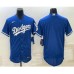 Men's Los Angeles Dodgers Blank Blue Flex Base Stitched Baseball Jersey