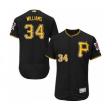 Men's Pittsburgh Pirates #34 Trevor Williams Black Alternate Flex Base Authentic Collection Baseball Player Stitched Jersey