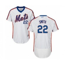 Men's New York Mets #22 Dominic Smith White Alternate Flex Base Authentic Collection Baseball Player Stitched Jersey