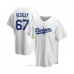 Men's Los Angeles Dodgers #67 Vin Scully White Stitched MLB Cool Base Nike Jersey