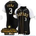 Men's Houston Astros #3 Jeremy Pena 2023 Black Serise Champions Base Stitched Jerseys