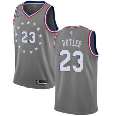 Men's Nike Philadelphia 76ers #23 Jimmy Butler Swingman Gray NBA Jersey - City Edition