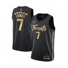 Men's Toronto Raptors #7 Kyle Lowry Swingman Black Basketball Stitched Jersey - 2019 20 City Edition