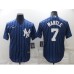 Men's New York Yankees #7 Mickey Mantle Navy Blue Pinstripe Stitched MLB Cool Base Nike Jersey