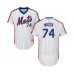 Men's New York Mets #74 Chris Mazza White Alternate Flex Base Authentic Collection Baseball Player Stitched Jersey