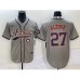 Men's Houston Astros #27 Jose Altuve Gray Cool Base Stitched Baseball Jersey