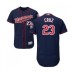 Men's Minnesota Twins #23 Nelson Cruz Navy Blue Alternate Flex Base Authentic Collection Baseball Jersey