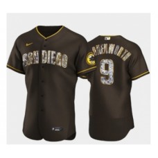 Men's San Diego Padres #9 Jake Cronenworth Diamond Edition Brown Stitched Jersey