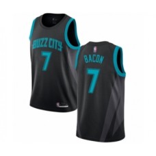 Men's Jordan Charlotte Hornets #7 Dwayne Bacon Authentic Black Basketball Stitched Jersey - 2018 19 City Edition