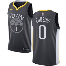 Men's Nike Golden State Warriors #0 DeMarcus Cousins Black NBA Swingman Statement Edition Jersey