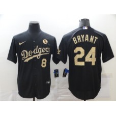 Men's Nike Mlb Los Angeles Dodgers Kobe Bryant Black Fashion Version Stitched Jerseys