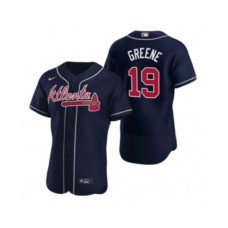 Men's Atlanta Braves #19 Shane Greene Nike Navy Authentic 2020 Alternate Stitched Jersey