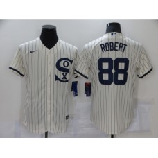 Men's Nike Chicago White Sox #88 Luis Robert Cream Elite 2021 Field of Dreams Stitched Jersey