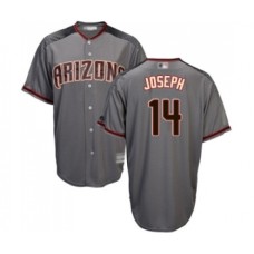 Men's Arizona Diamondbacks #14 Caleb Joseph Replica Grey Road Cool Base Baseball Jersey